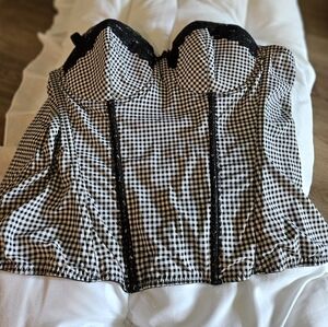 Black and White Checkered Camisole
